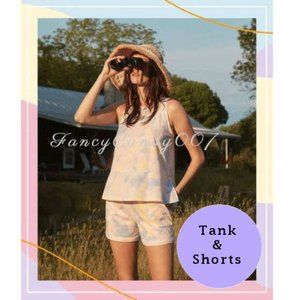 Refinery29 Chrissy Tie-Dye SET Tank & Shorts Size XL
